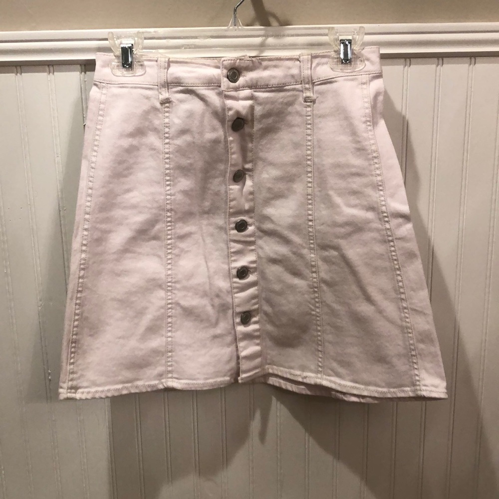 Target white denim skirt